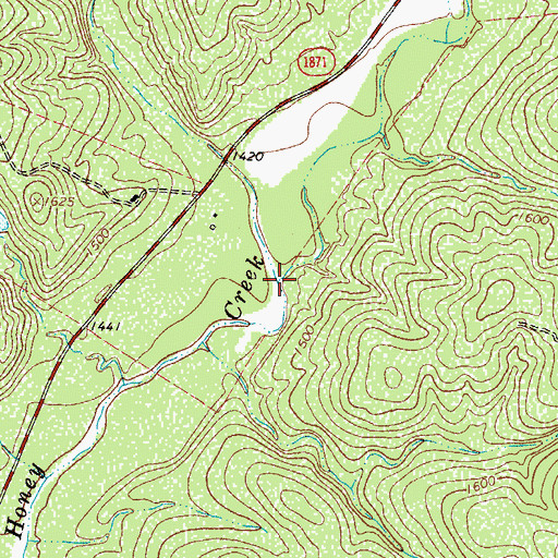 Topographic Map of Turtle Creek, TX