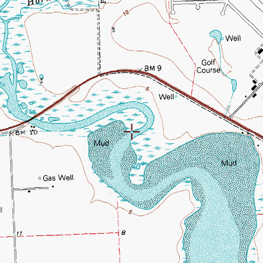 Topographic Map of Turtle Creek, TX
