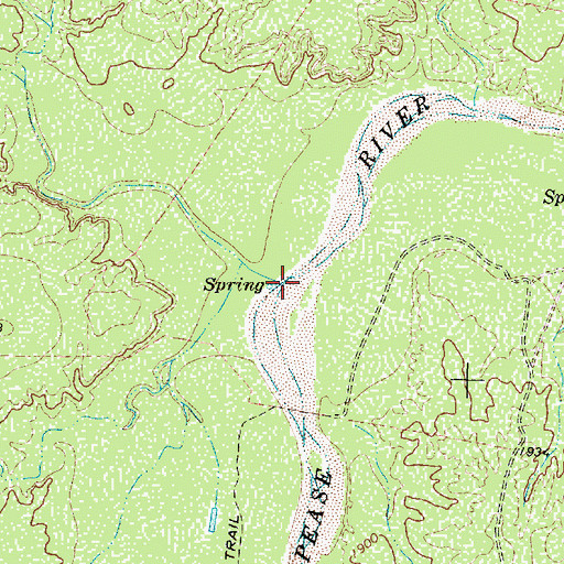 Topographic Map of Turtle Hole Creek, TX