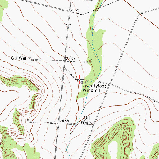 Topographic Map of Twentyfoot Windmill, TX