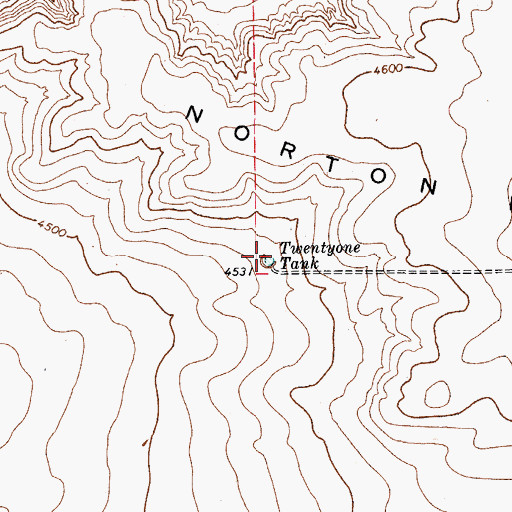 Topographic Map of Twentyone Tank, TX