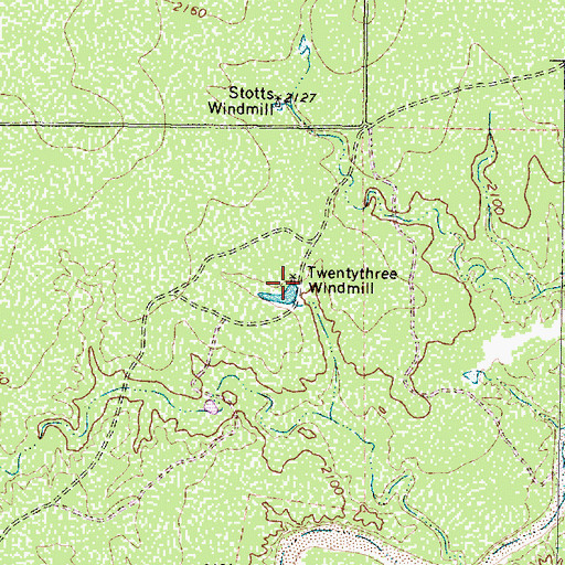 Topographic Map of Twentythree Windmill, TX