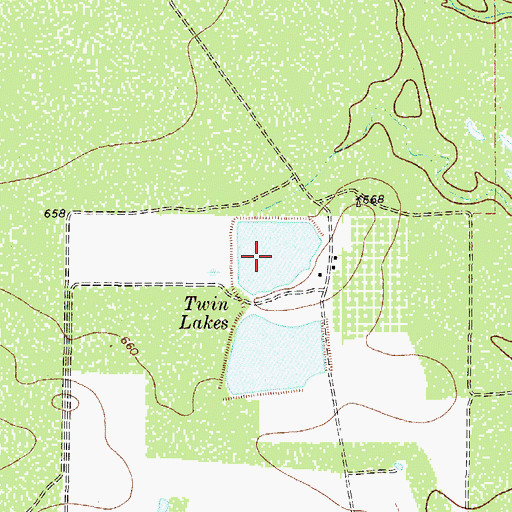 Topographic Map of Twin Lakes, TX