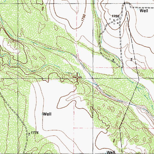 Topographic Map of Twin Mill Branch, TX