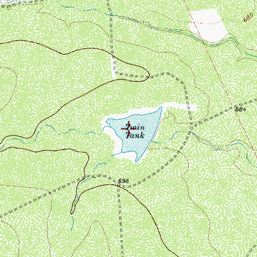 Topographic Map of Twin Tank, TX