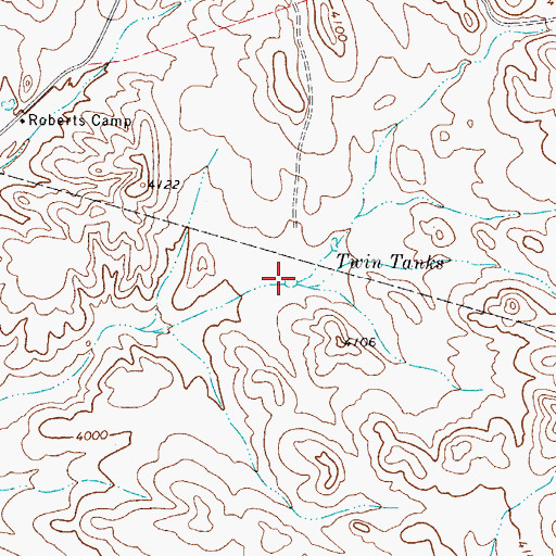 Topographic Map of Twin Tanks, TX