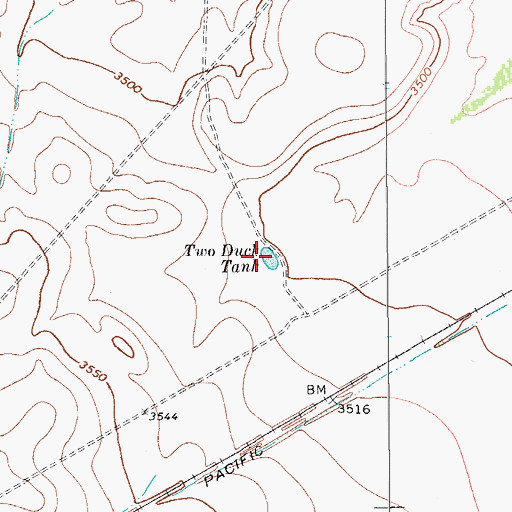 Topographic Map of Two Duck Tank, TX