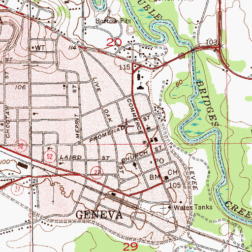 Topographic Map of First Episcopal Church (historical), AL