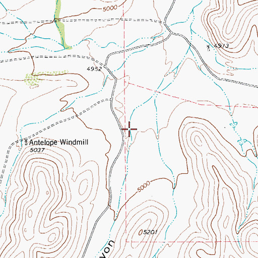 Topographic Map of Twomile Canyon, TX