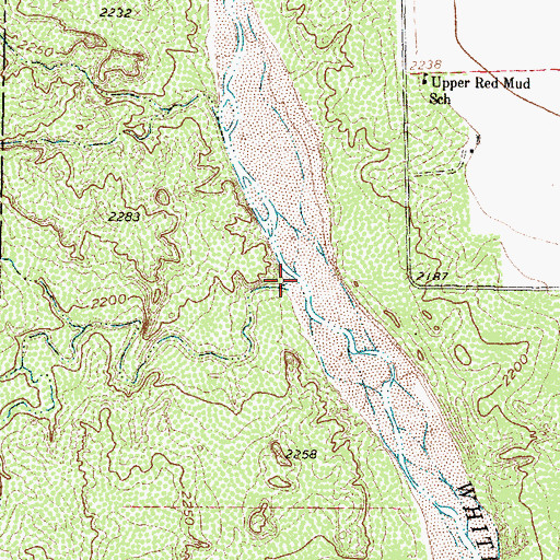 Topographic Map of Twomile Creek, TX