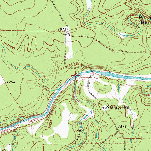 Topographic Map of Twomile Creek, TX