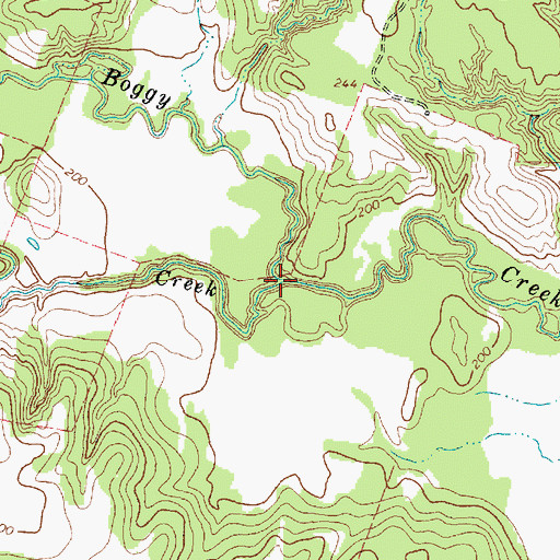 Topographic Map of Twomile Creek, TX
