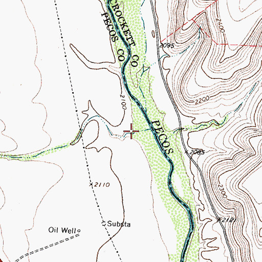 Topographic Map of Twomile Draw, TX