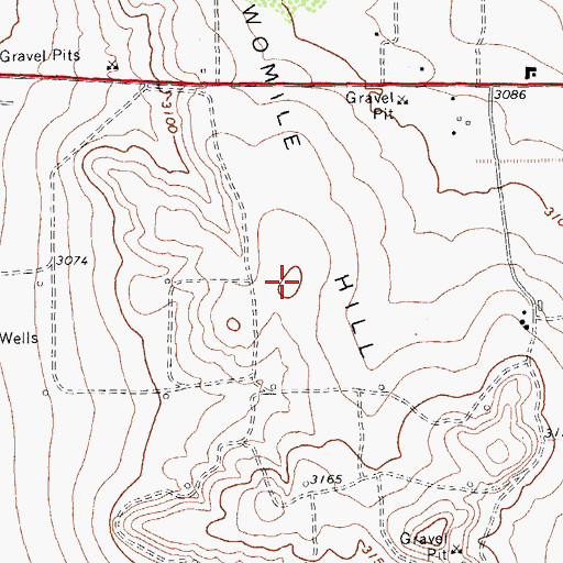 Topographic Map of Twomile Hill, TX