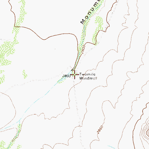 Topographic Map of Twomile Windmill, TX