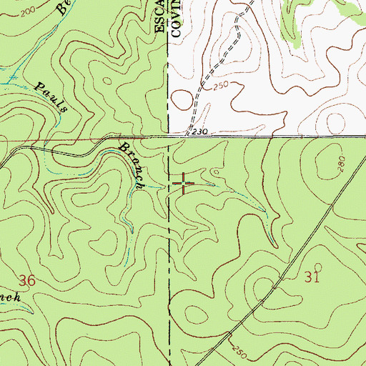 Topographic Map of Geneva County Grammar School, AL