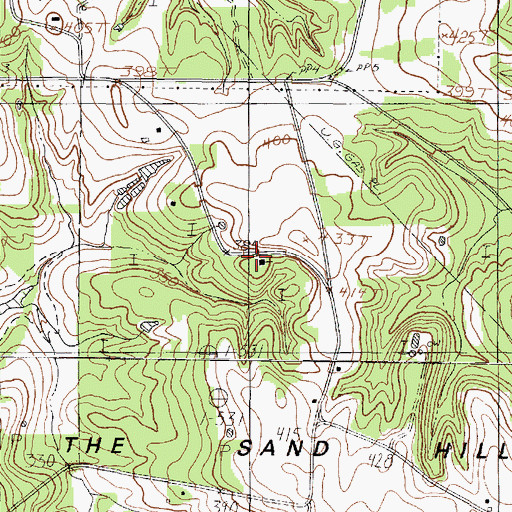 Topographic Map of Union Church, TX