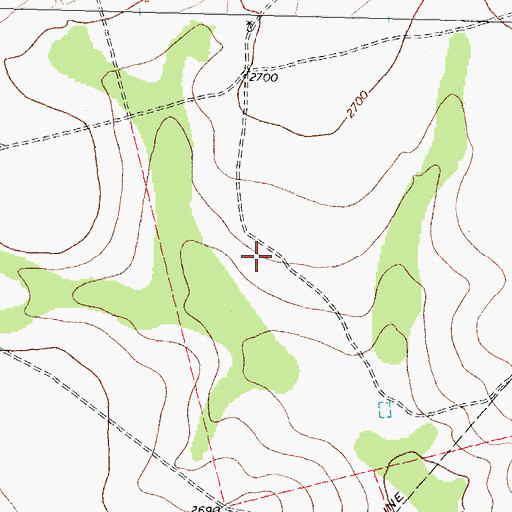 Topographic Map of Upland, TX