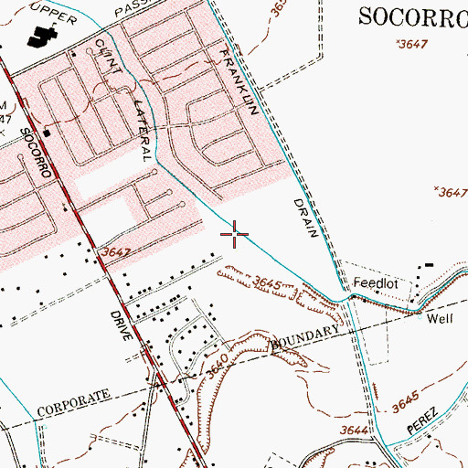 Topographic Map of Upper Clint Lateral, TX