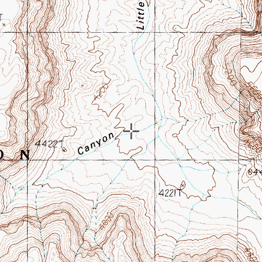 Topographic Map of Whiterock Canyon, AZ