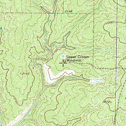 Topographic Map of Upper Croton Windmill, TX
