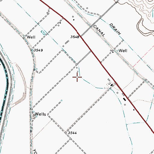 Topographic Map of Upper Drain, TX