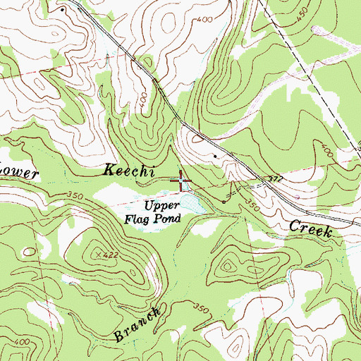 Topographic Map of Upper Flag Pond, TX