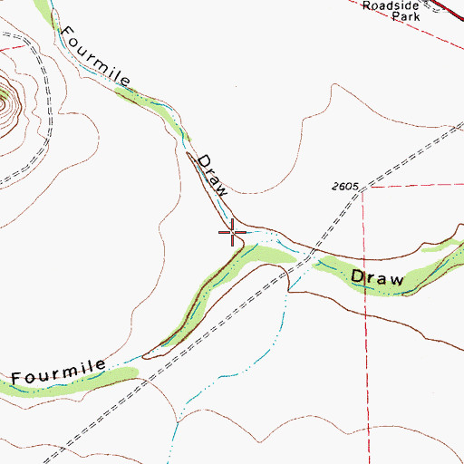 Topographic Map of Upper Fourmile Draw, TX