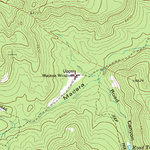 Topographic Map of Upper Madera Windmill, TX