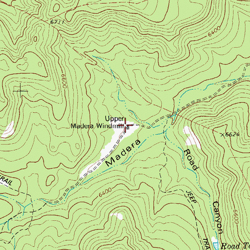 Topographic Map of Upper Madera Windmill, TX