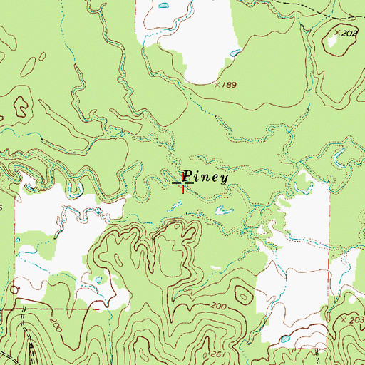 Topographic Map of Upper Sulphur Creek, TX