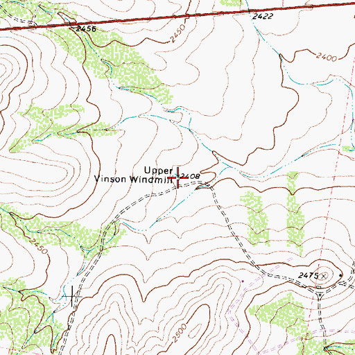 Topographic Map of Upper Vinson Windmill, TX