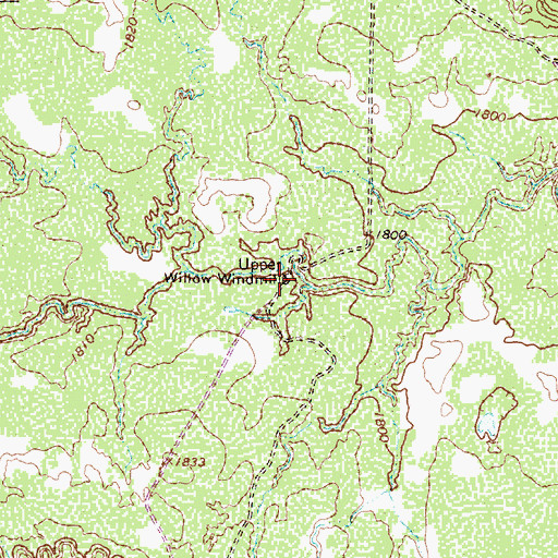 Topographic Map of Upper Willow Windmill, TX