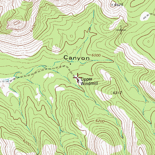 Topographic Map of Upper Windmill, TX