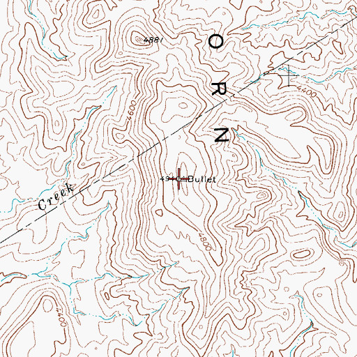 Topographic Map of Van Horn Mountains, TX