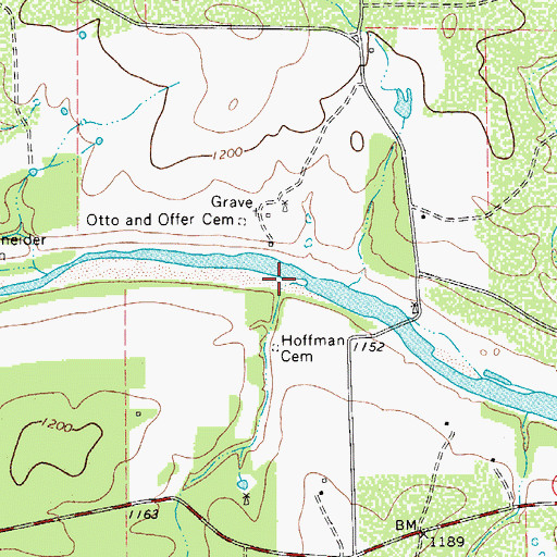 Topographic Map of Vasterling Creek, TX