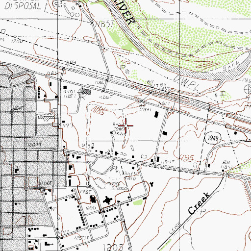 Topographic Map of Vernon, TX