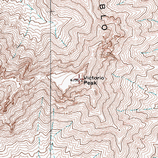 Topographic Map of Victorio Peak, TX