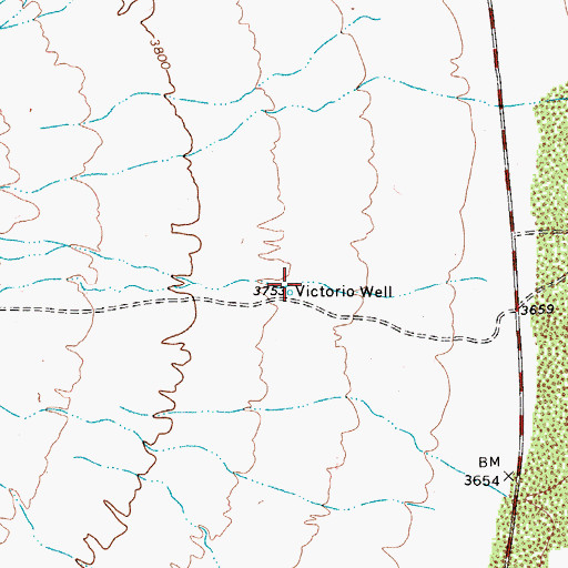 Topographic Map of Victorio Well, TX