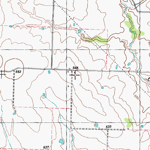 Topographic Map of Viewpoint School, TX