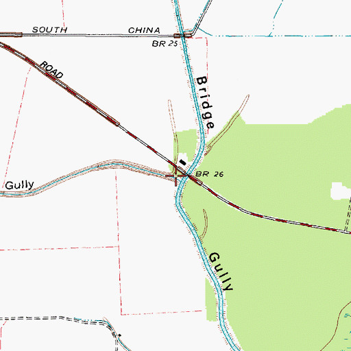 Topographic Map of Vogel Gully, TX
