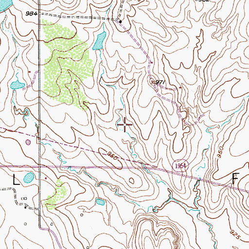 Topographic Map of Vogtsberger Oil Field, TX