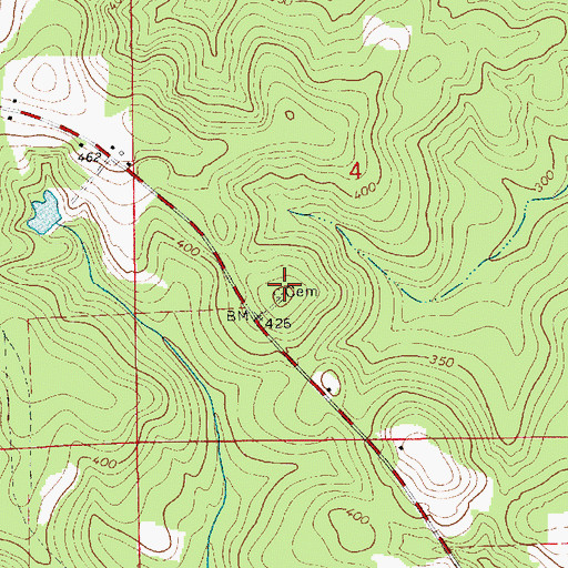 Topographic Map of Driskell Family Cemetery, AL