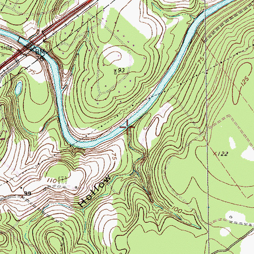 Topographic Map of Wade Reeves Hollow, TX