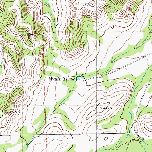 Topographic Map of Wade Tank, TX
