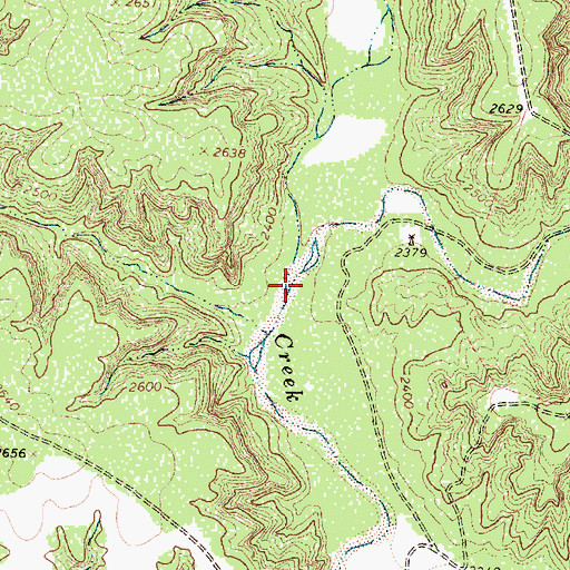 Topographic Map of Wagon Creek, TX