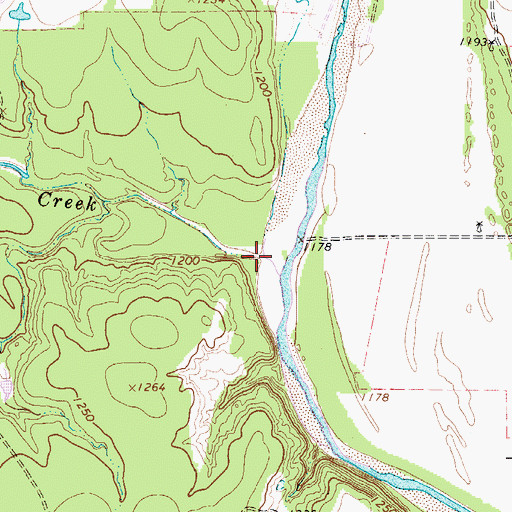 Topographic Map of Wagon Creek, TX