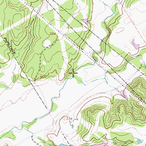 Topographic Map of Walker Creek, TX