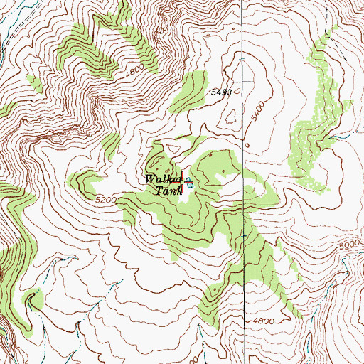 Topographic Map of Walker Tank, TX