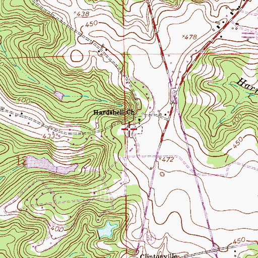 Topographic Map of Mount Pleasant Cemetery, AL